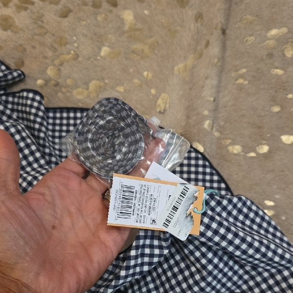 Kona Sol Black and White Gingham One Piece Swimsuit - Picture 3 of 5